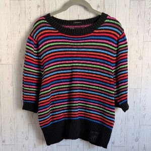 MOTHER Multicolor Striped Crew Neck Sweater
